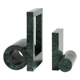 Two pcs green marble Bookend
